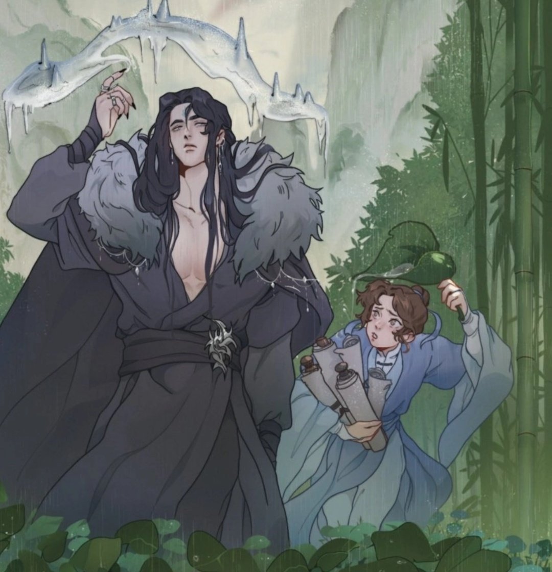 lunariste's tweet photo. doesn't matter if i'm having a bad day i just think about moshang and their size difference and all is well again https://t.co/GcI5e7FaA4