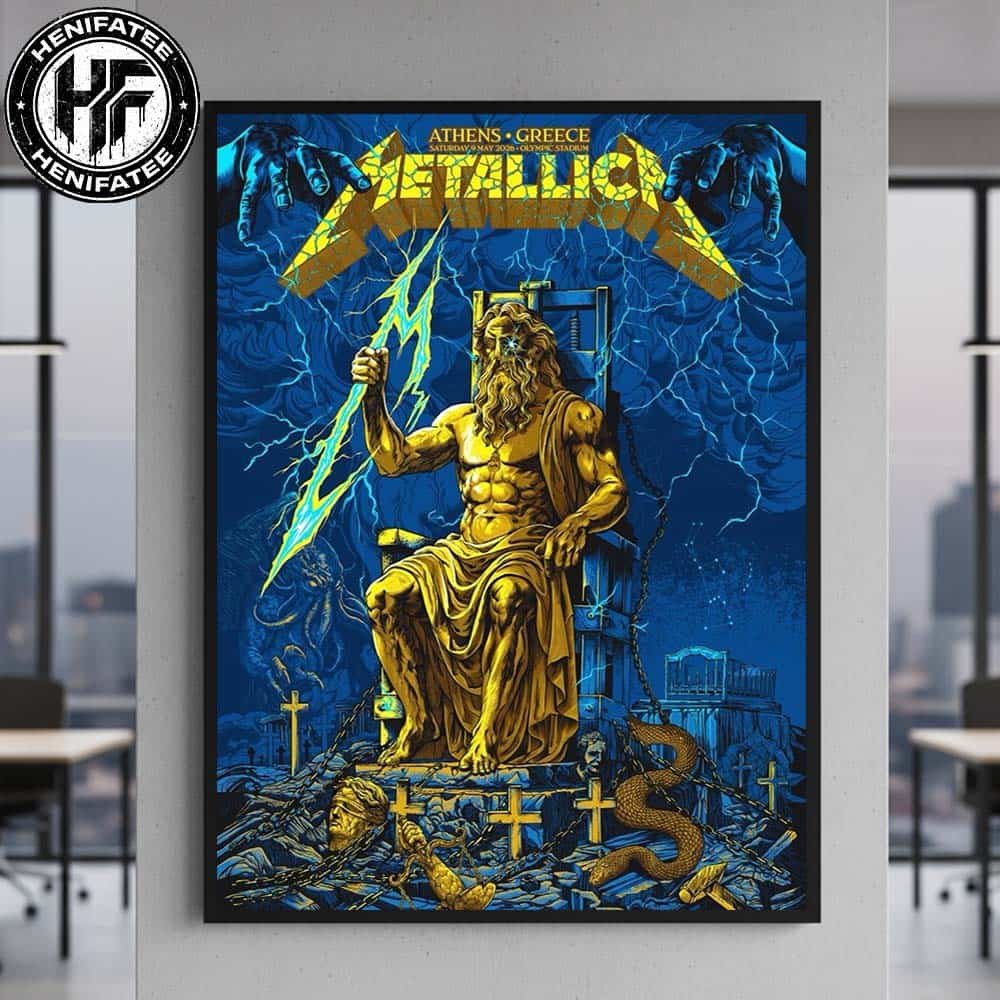 henifatee's tweet photo. Greece Metallica M72 Athens 2026 Official Poster For Olympic Stadium On May 9 Tour 2026 Art By Revolver Dart Poster Canvas
@Metallica  #M72Athens #M72Tour2026 #MetallicaFamily
>>> Buy here: https://t.co/C20Av09ntu https://t.co/S4PraLvhoY