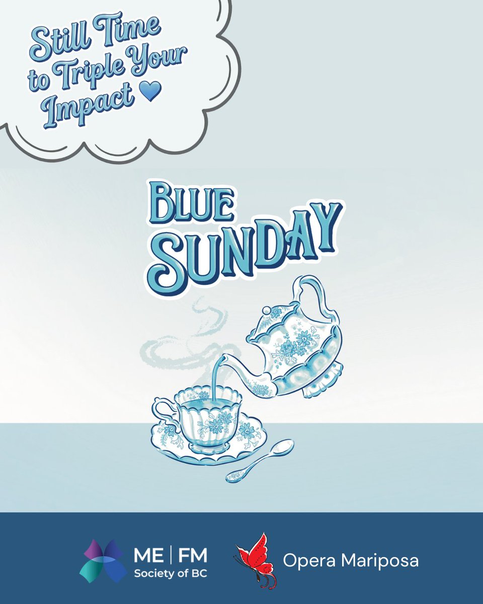 mefmbc's tweet photo. Halfway through May — have you donated yet? 💙
Every dollar is tripled until June 1. 

And Blue Sunday Tea is this Sunday with @OperaMariposa, May 17 at 1pm PT on Zoom. 

Register: https://t.co/4ETue5nbwo 
Donate: https://t.co/PyRJU9osCe

Your impact matters.

Art: @graesalisbury https://t.co/ryn6Vp8kqZ