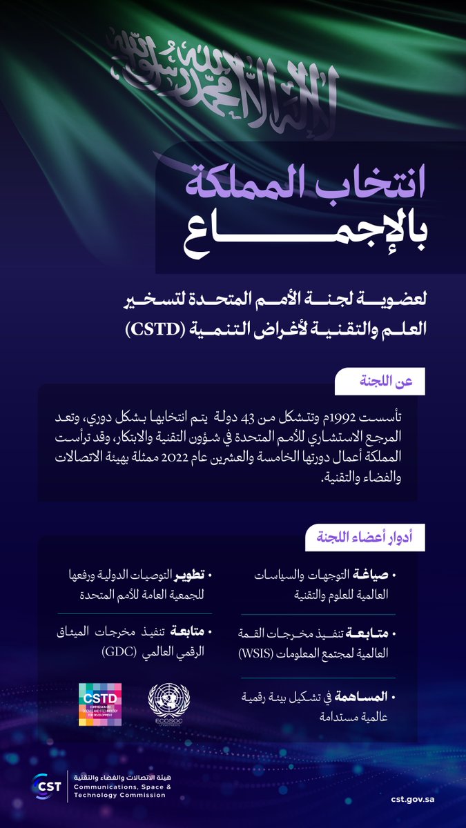هيئة الاتصالات والفضاء والتقنية tweet media
