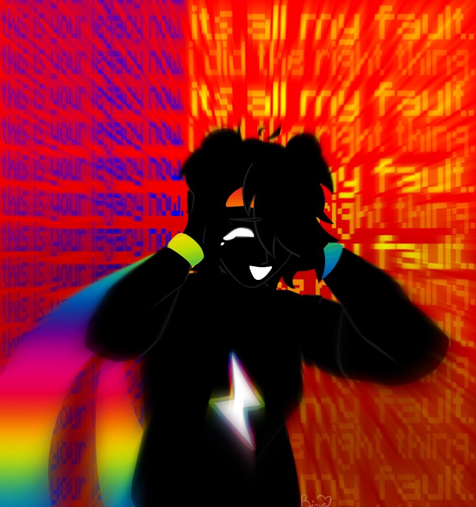 B1naIsSomewhere's tweet photo. //Eyestrain(?)

This is your legacy now. #SpokeIsHereFanart #uu #unstableuniverse https://t.co/3hteGnuazz