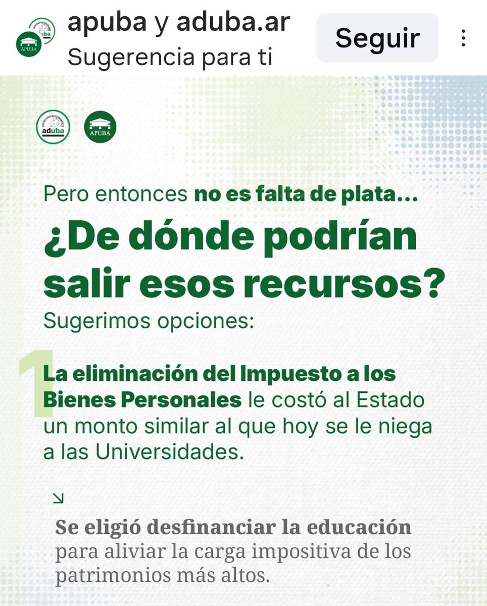 JulianCorvaglia's tweet photo. Cuánto le costaría al Estado aplicar la Ley de Financiamiento Universitario aprobada y que Milei no cumple? 0,23 % del Producto Bruto Interno. Milei bajó lo que los ricos deben pagar por el Impuesto a Bienes Personales (riqueza) y por eso se dejó de recaudar aprox 0,23 % del PBI https://t.co/8HYr3xt4FR