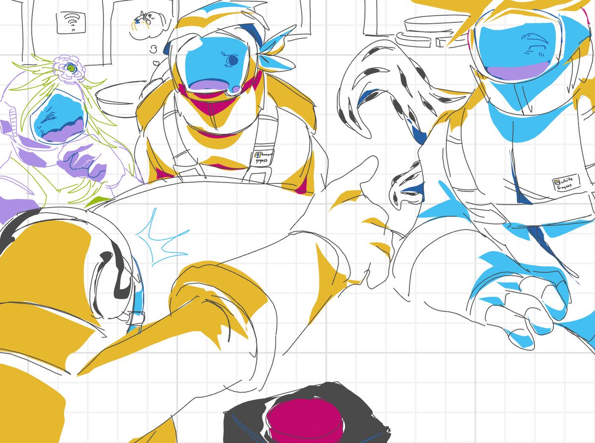 valefrinic's tweet photo. Among us ocs https://t.co/v7SBXGX7AH