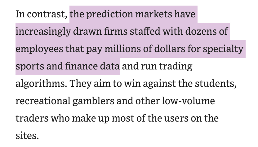 d20_eth's tweet photo. @WSJ This is the main issue. Average users are always at a disadvantage bc data is so expensive

Obvious answer is forcing leagues to make data free to access

They will hate this, but it will be better for them long-term, and better for the average trader immediately https://t.co/0ENb397vzn