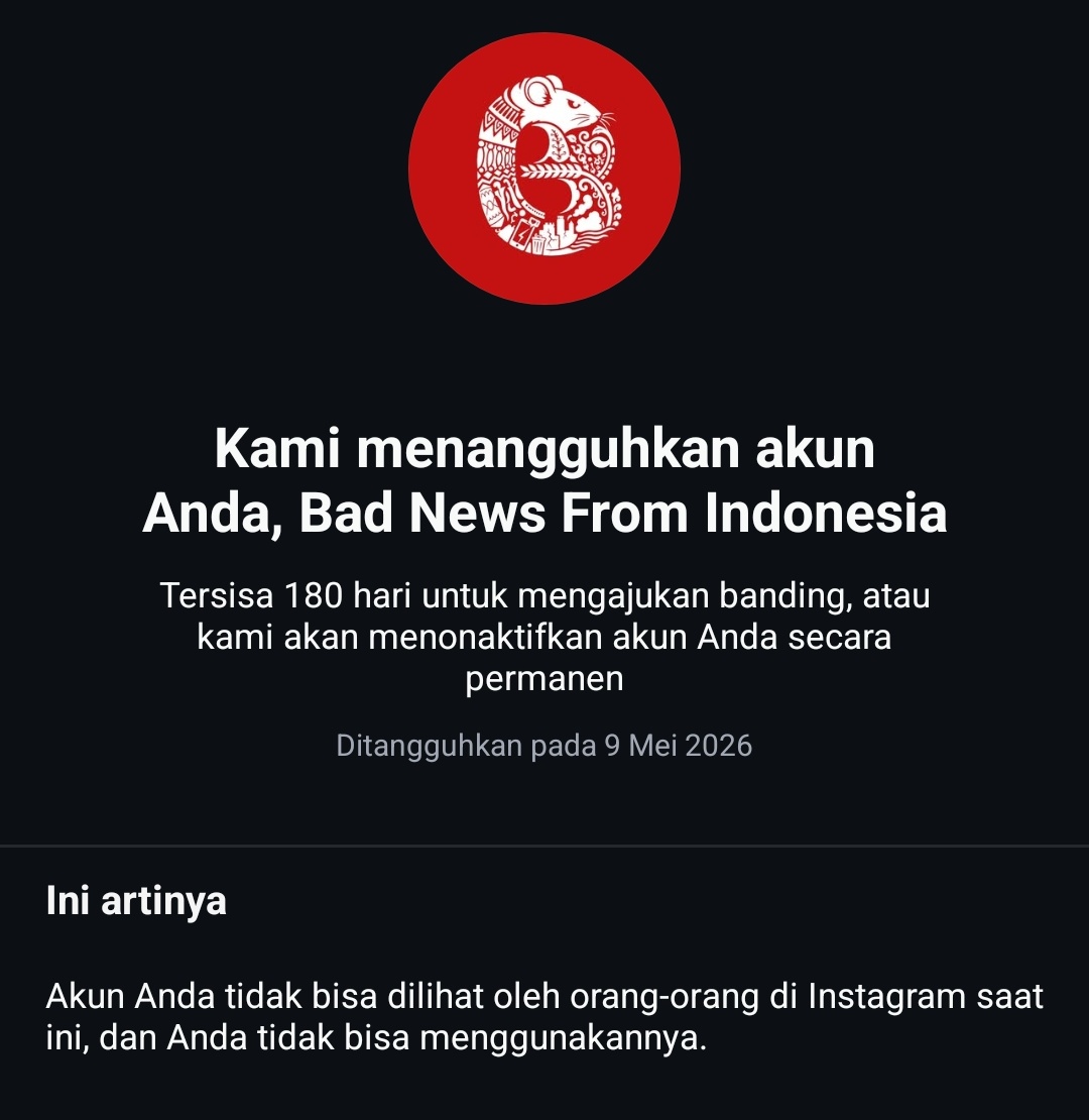 Bad News From Indonesia tweet media