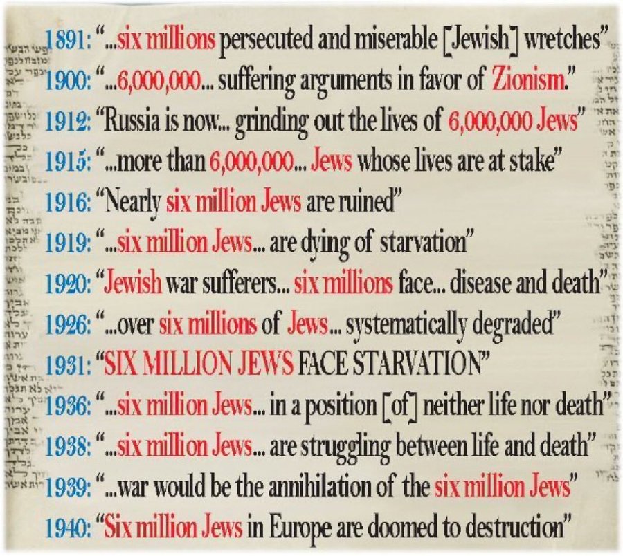 6 million is apparently a jewish sacred number