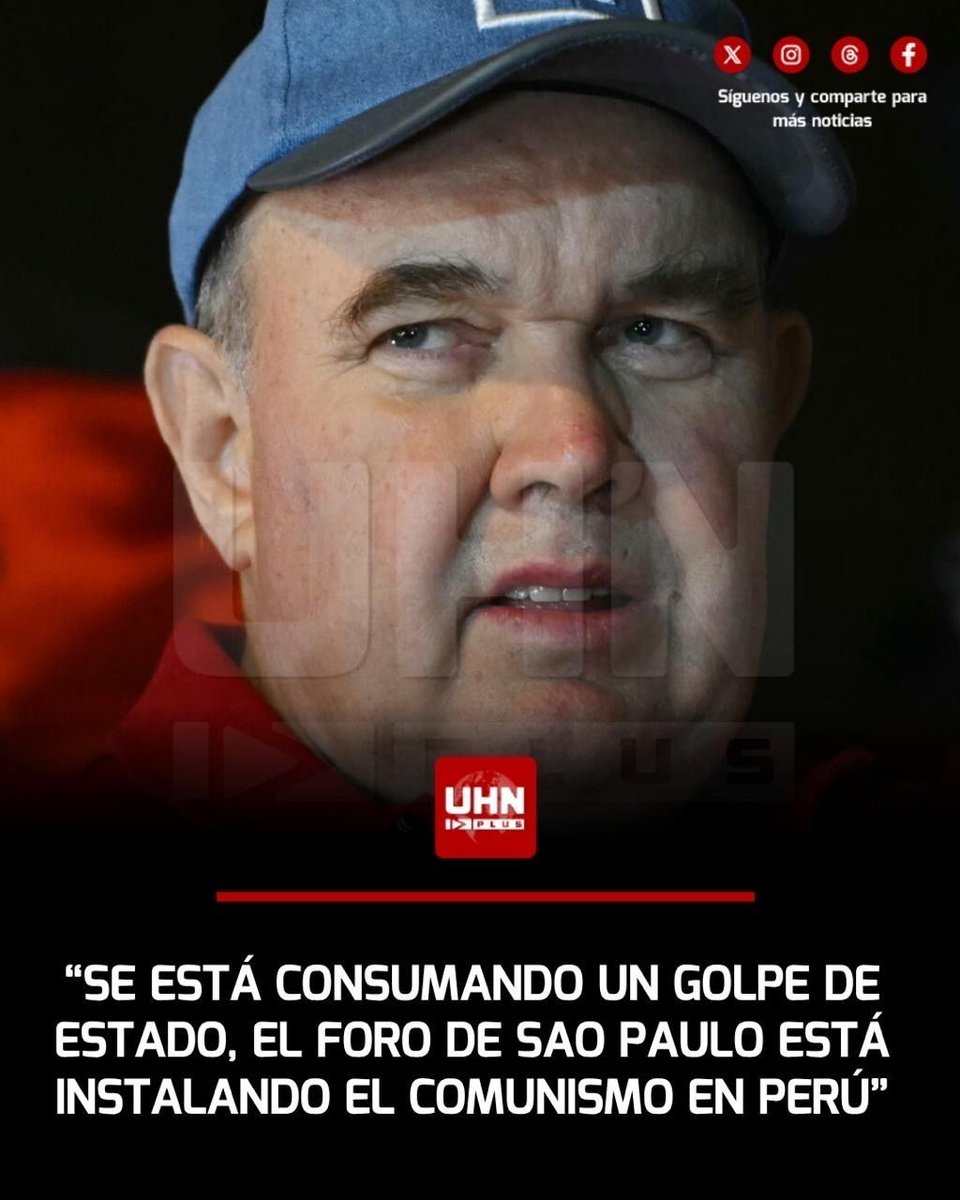 🇵🇪‼️| Luego del escándalo electoral en Perú, López Aliaga dialogó con CNN y señaló: “La Oficina Nacional de Procesos Electorales (ONPE) es parte del Foro de São Paulo. Corvetto, ex jefe de la ONPE, es agente del Foro de São Paulo. Ellos fueron usados para implementar el comunismo