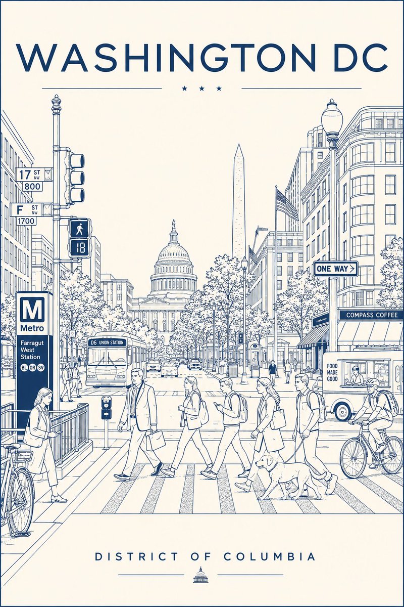 jzaib4269's tweet photo. Created with GPT Image 2.0 on ChatGPT 

Prompt (Hiroshima City Version):
Create a minimalist ultra-high-resolution travel poster in line-art style for HIROSHIMA, portraying the city as a stylish everyday urban scene rather than a tourist postcard.
MAIN COMPOSITION:
Central composition features Hiroshima’s most iconic everyday street scene such as a Hiroshima streetcar (tram) crossing near Hatchobori, a Hondori shopping arcade entrance, Peace Boulevard sidewalks, or a riverside walkway near Motoyasu River.
Foreground includes local residents, office workers, students, tourists, cyclists, families, café visitors, and people shopping.
People should naturally reflect Hiroshima lifestyle: clean Japanese street fashion, casual commuters, school uniforms, business suits, backpacks, and relaxed weekend outfits.
Background filled with authentic Hiroshima details like:
Hiroden streetcar tracks and tram wires
Japanese street signs
convenience stores
izakaya lanterns
okonomiyaki restaurants
Hondori shopping arcade signage
bicycle parking
traffic lights
small bridges
river railings
modern city buildings
traditional shopfronts
vending machines
trees along the river
Landmarks should blend subtly into daily life rather than dominate the composition, such as a faint view of:
Atomic Bomb Dome silhouette
Peace Memorial Park elements
Motoyasu River bridges
Hiroshima Castle outline in the distance
Use authentic Japanese typography and culturally recognizable visual elements.
Large centered title at the top: “HIROSHIMA”
Subtitle at the bottom in Japanese: “広島” or “日本・広島”
STYLE:
Ultra-clean vector illustration
Swiss modernist travel poster aesthetic
Minimalist line-art
Monoline drawing
Mid-century editorial illustration style
Architectural illustration
Japanese graphic poster design
Crisp geometric perspective
Extremely clean negative space
Premium travel-brand aesthetic
LINE STYLE:
Monochrome line illustration only
Thin, highly precise lines
Minimal fill areas
Intricate city-map-level detailing
Rhythmic arrangement of signs, buildings, windows, tram cables, street objects, and river details
Visually dense yet highly organized composition
COLOR SYSTEM — VERY IMPORTANT:
Use only ONE primary ink color + ONE background color
Automatically select the color pairing that best represents Hiroshima’s atmosphere
Monochrome silkscreen poster aesthetic
No rainbow palettes
No excessive neon
Color should reflect Hiroshima’s identity: peaceful riverside city, modern Japan, calm urban life, historical depth.
Recommended palette for Hiroshima:
Deep indigo blue ink on warm ivory background
(or muted forest green ink on soft cream)
COMPOSITION:
Vertical poster layout
Frontal street-level perspective
Pedestrians naturally walking, crossing, shopping, and waiting near tram lines
Balanced urban rhythm and visual flow
Should feel like a premium city-brand campaign poster
MOOD:
Calm and peaceful urban life
Soft lively atmosphere
High-end travel magazine cover aesthetic
Timeless Japanese city identity
Premium tourism campaign visuals
Minimalist yet highly detailed
TEXT QUALITY — EXTREMELY IMPORTANT:
All typography must be clean, readable, and professionally designed
No random symbols
No broken or distorted letters
Japanese signage must appear authentic and natural
High-end editorial typography layout
OUTPUT:
Vertical poster composition
Ultra-detailed 8K resolution
Print-ready
Ultra-precise vector-quality rendering.