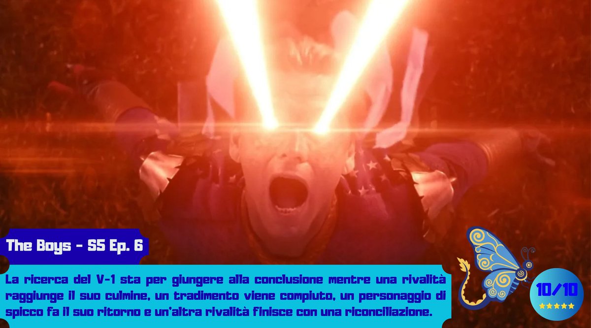 Multflyverse's tweet photo. di spicco fa il suo ritorno e un'altra rivalità finisce con una riconciliazione.

Voto:
10/10
⭐️⭐️⭐️⭐️⭐️

#review #reviewtv #recensione #recensioneserietv #TheBoys #TheBoysSeason5 #PrimeVideo #AmazonPrime https://t.co/JWoEcn9J6U