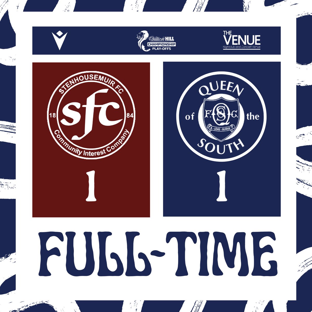 OfficialQosFC's tweet photo. Nothing to separate the sides after 90 minutes. Extra time to follow!

#STEQOS | #PlayOffs | #TheDoonhamers https://t.co/QhxuTEd6uA