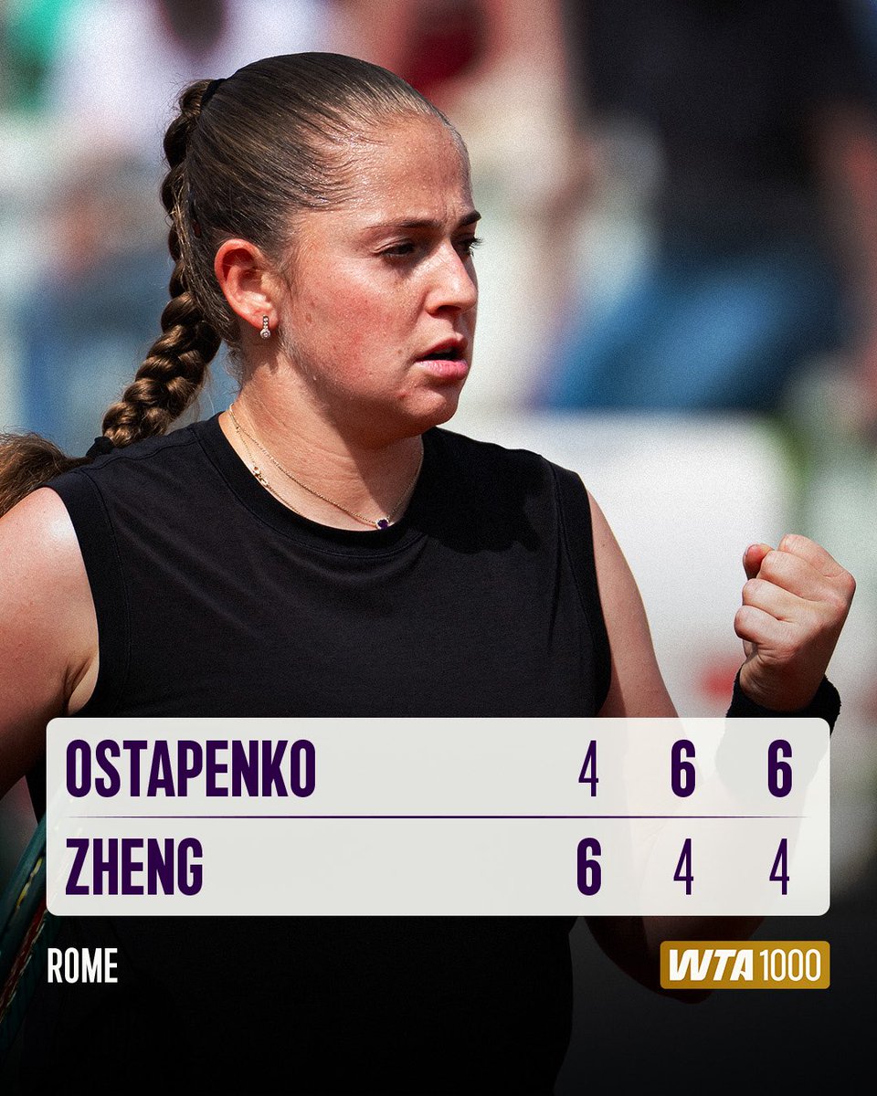 Ostapenko digs DEEP 🪏

<a href="/JelenaOstapenk8/">Jelena Ostapenko</a> fights back against Zheng in Rome and is into the Round of 16!

#IBI26
