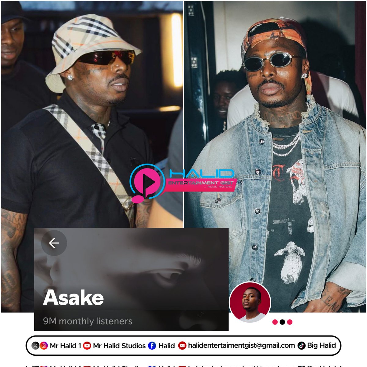 mrhalid1's tweet photo. Asake reaches 9 million monthly listeners on Spotify 👏🎉
M$NEY effect. https://t.co/0emCfWN2pf