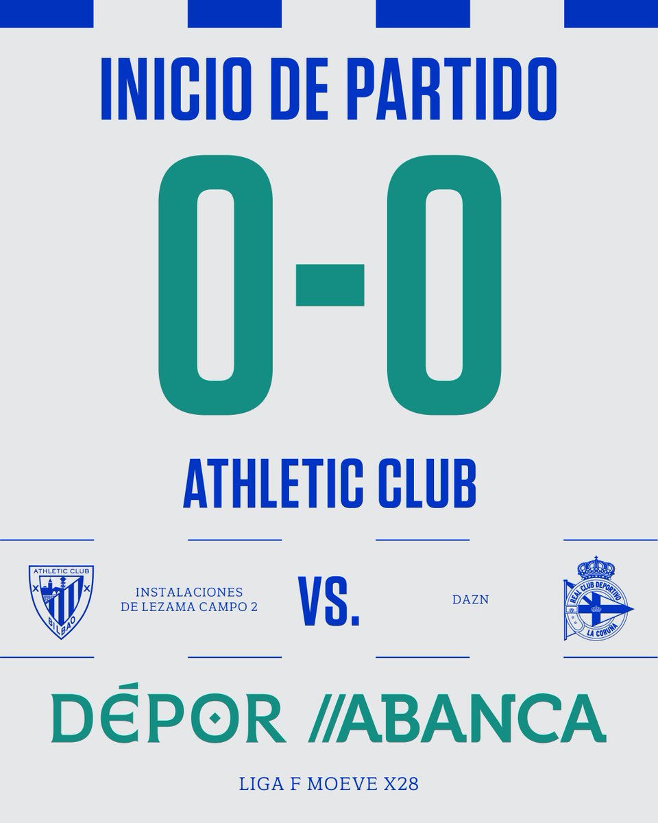 RCDeportivoFem's tweet photo. 𝐈𝐧𝐢𝐜𝐢𝐨 𝐝𝐨 𝐩𝐚𝐫𝐭𝐢𝐝𝐨!

📢 𝑷𝑰𝑰𝑰𝑰𝑰𝑰𝑰𝑰𝑰𝑰𝑰𝑰𝑰𝑰𝑰𝑰𝑰𝑰𝑰𝑰𝑰𝑰𝑰𝑰𝑰𝑰𝑰𝑰𝑰𝑰𝑰!!

🚩🔛 Arrincou o partido!!!

#AthleticDéporABANCA #LigaFMoeve https://t.co/k5aKUUVoVp