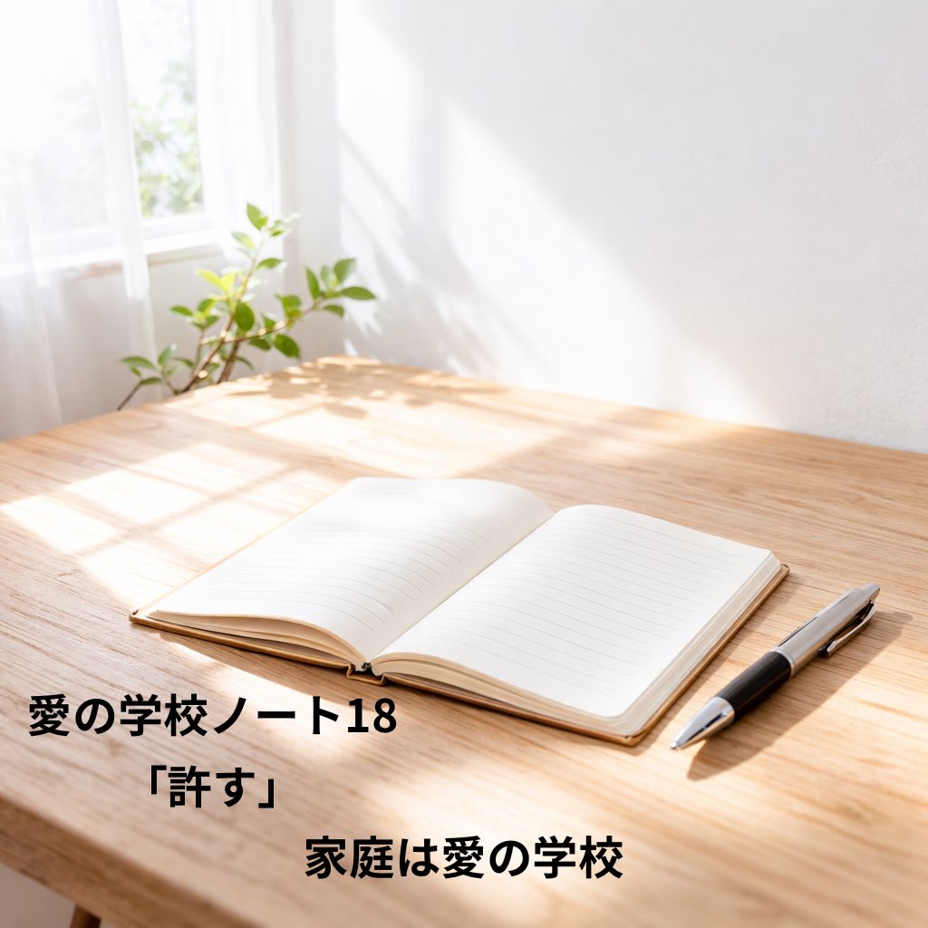 nikkantarou's tweet photo. 【愛の学校ノート18】

許す

傷つかない関係はない。
言いすぎる日もある。
わかってもらえない夜もある。

忘れられない言葉が、
心に残ることもある。

それでも、
許す。

なかったことにするのではない。
痛みを否定するのでもない。

それでも、
「この関係を続ける」
と決めること。

許すというのは、
相手のためだけではなく、
自分の心を自由にすること。

握りしめたままでは、
前に進めない。

家庭は、
完璧な人が集まる場所ではなく、

許し合いながら 育っていく場所。

家庭は愛の学校。