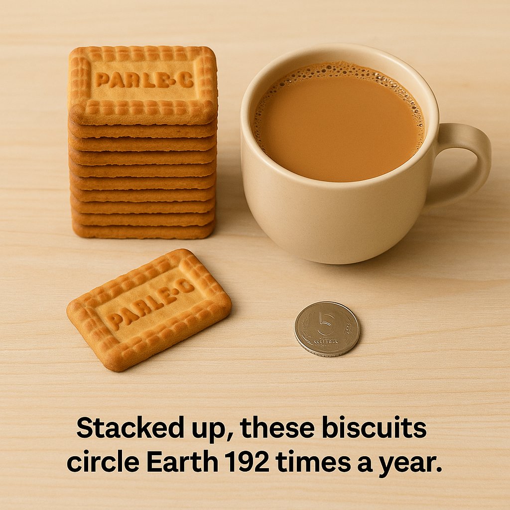 OneSarun's tweet photo. Every Indian has a Parle-G memory.

With chai. In school. On trains.

But behind that ₹5 biscuit is a $2B empire built on patriotism, smart pricing, &amp; a flawless distribution system.

Here’s the story of the highest-selling biscuit brand in history.

THREAD🧵 https://t.co/iMPxtWIINX