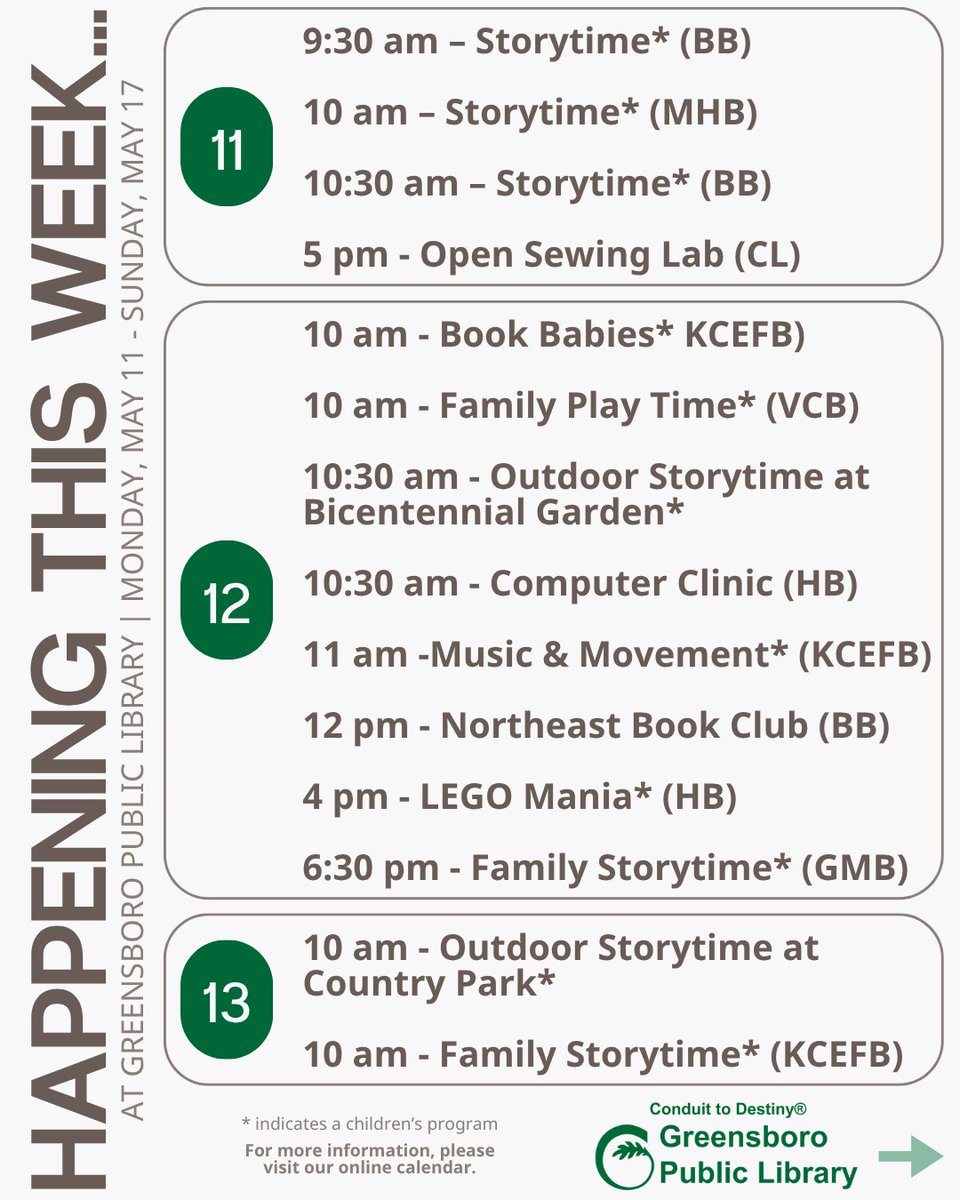 Greensboro Public Library tweet media