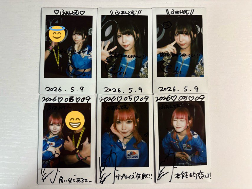 今日のSOMOSOMOチェキ📸 毎回2ショとソロの2枚で抑えたい的な話をして