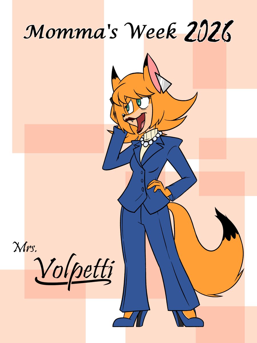 MofetaFromBklyn's tweet photo. Seventh day of Momma's Week, the second to last day. Here's Patty's busy mother, Mrs. Volpetti. Don't know her first name though, so we'll stick to Mrs. Volpetti for now. (Character belongs to @/F0XnR0LL) #fanart #mommasweek #oc #mrsvolpetti https://t.co/DsevgFr0sp