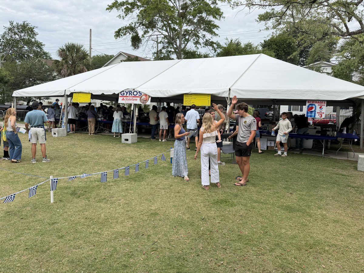 TrooperBob_SC's tweet photo. OPA! 🇬🇷🏛️🥙🎼
The 55th Annual Charleston Greek
Festival is the oldest festival in the Charleston area, dating back to 1970. It’s the 3rd largest festival in the Lowcountry with 35,000+ attendees over one weekend each
year.
Hours:
Friday, May 8, 2026 - 4pm-9pm
Saturday, May 9, - 11am-9pm
Sunday, May 10, - 12pm-5pm (Mother’s Day) 
Greek Orthodox Church of the Holy Trinity, 30 Race St, Charleston, SC 29403
🥙🥙🥙🍷🎼🎤🇬🇷🙂
@ABCNews4 
They have Gyro’s, lamb burgers, desserts, live music, dancing and even met lots of fans of Good Morning Charleston! 
For more information, click on link 👇🏼
https://t.co/qS2Jtlx4Lw