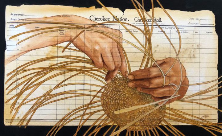 gu3publishing's tweet photo. Art of the Day! "Hands of the Basket Weaver". Buy at: https://t.co/E48zaR9Pb5 https://t.co/87tFZmK3tM