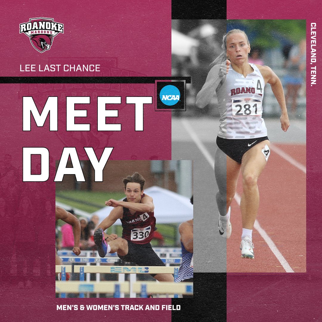 RCmaroons's tweet photo. MEET DAY!!

A handful of Maroons continue their push to qualify for the NCAA Outdoor Championships this afternoon at the Lee Last Chance Meet! https://t.co/lUck7slfJ5