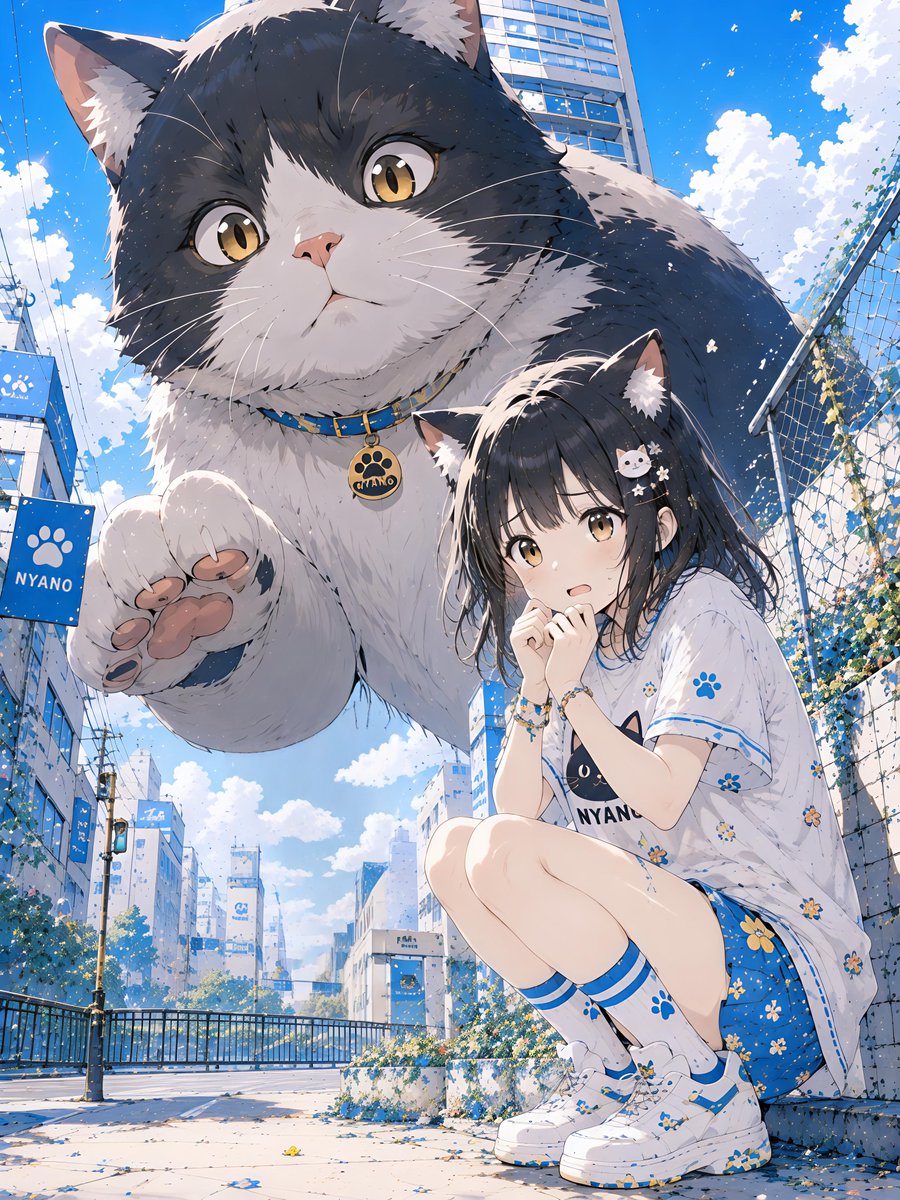 AIにゃんにゃんパニック 参加させて頂きます🙇 デカい💦デカすぎる