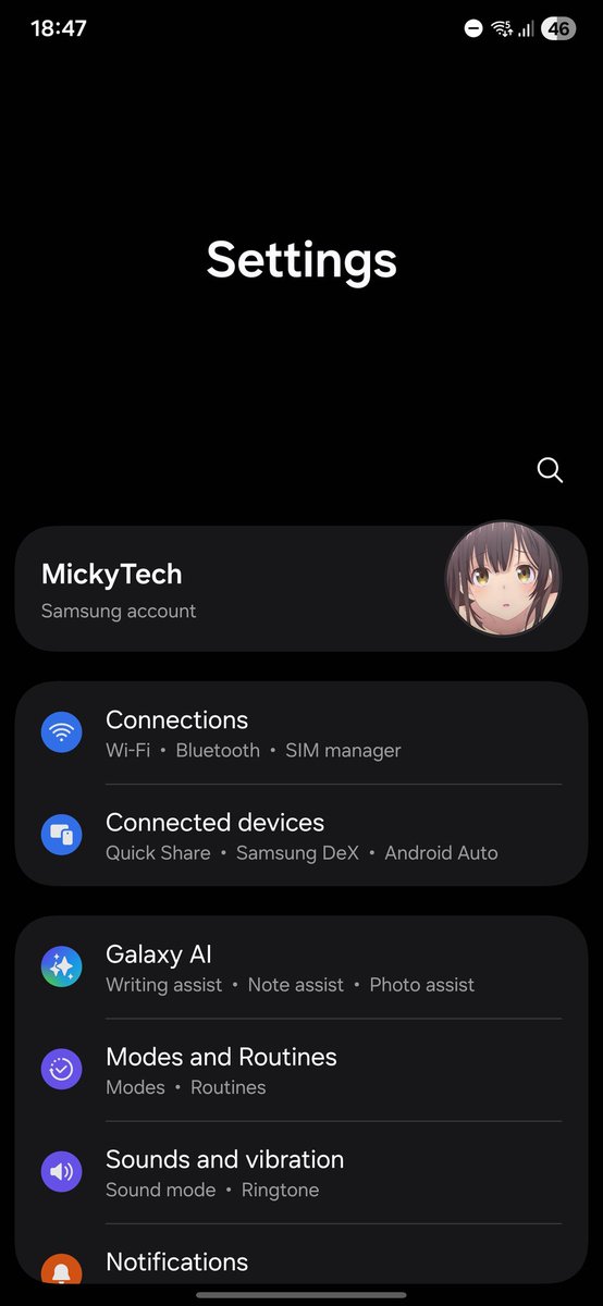 mickymcy's tweet photo. ONEUI 8.0 UI SETTINGS🥶 https://t.co/zdVurkCXUW