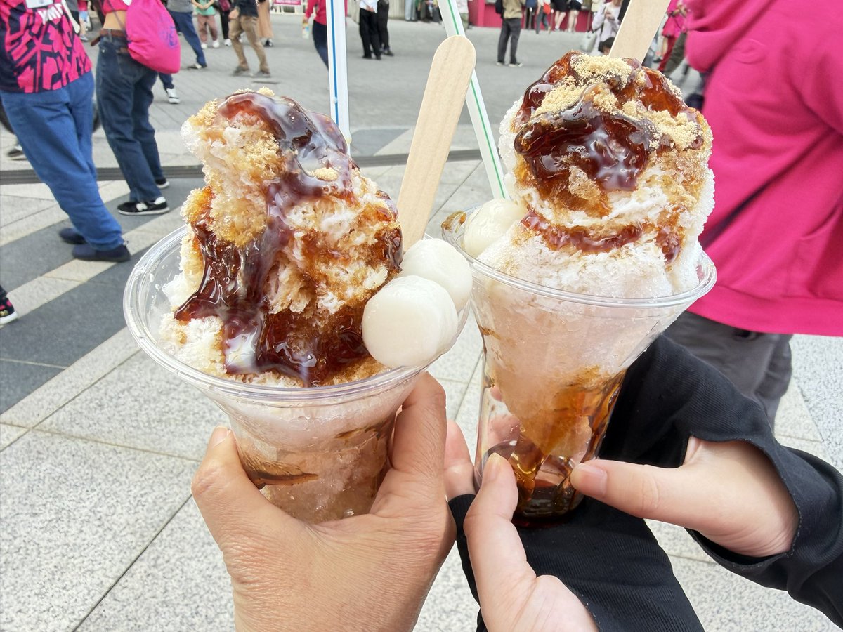 おまとめ　キリン、ゾウ、かき氷 今日のスタグルはキリン寺の油そばと沖縄黒糖かき氷❣️ スイーツ