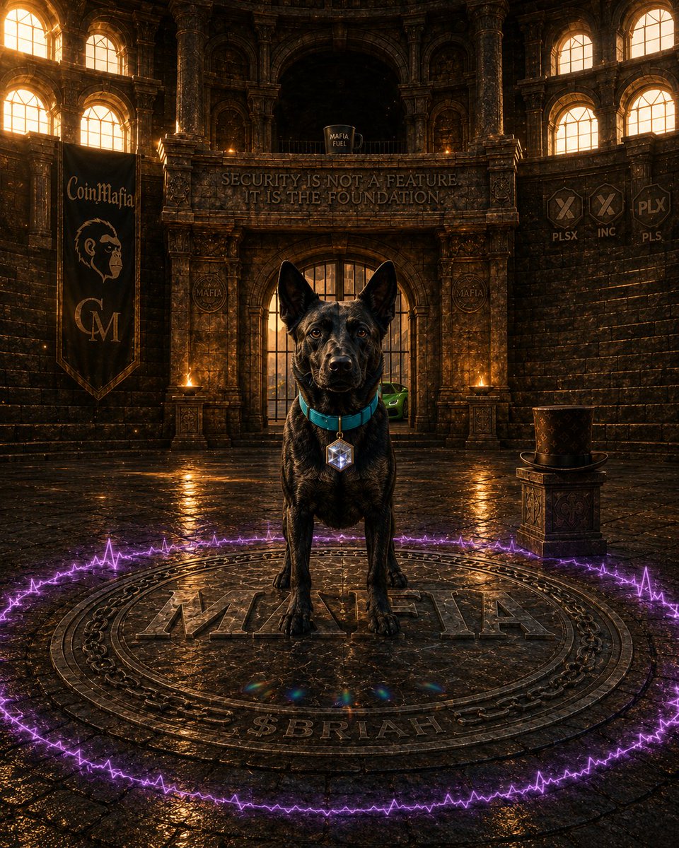 BriahOnPulse's tweet photo. Someone tell Mortal Kombat they forgot to unlock Briah.

She doesn’t bark.
She doesn’t blink.
She doesn’t need a dramatic entrance.

She just stands on the $MAFIA seal with that CoinMafia security energy and suddenly every scammer, sniper, and “trust me bro” dev remembers they had somewhere else to be.

PulseChain in the stone.
MafiaVerse in the room.
Security at the gate.

And the dog looks bored.

That’s how you know it’s serious.