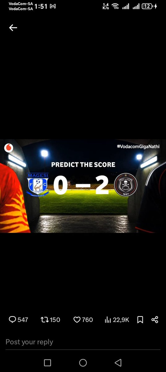 imaculate_b's tweet photo. @orlandopirates @Vodacom https://t.co/sjDlxMmJ7w