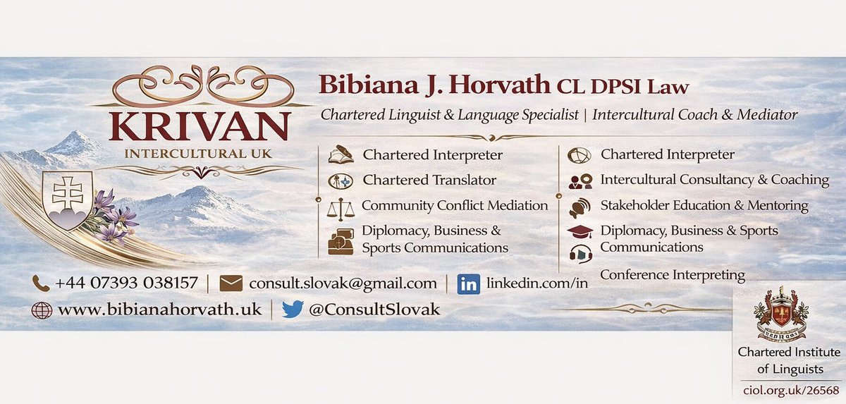Bibiana Horvath CL DPSI | Kriváň Intercultural UK tweet media
