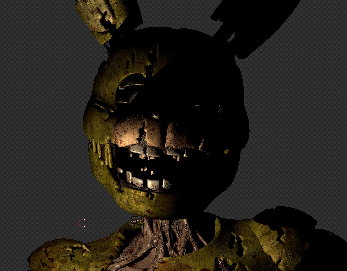 Springtrap from The Twisted One's
not that accurate to the book but whatever It's far better than my previous attempts, I also didn't do the normal springtrap head shape this time
Yes I will make new twisted one's models too, that's what this is for