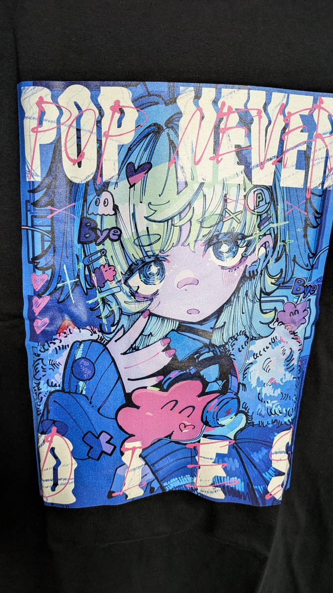 paramitsu's tweet photo. POP GIRL Tシャツかわいい
サイズがでかいと絵もでかくなってお得。 https://t.co/apbkFiwa6X