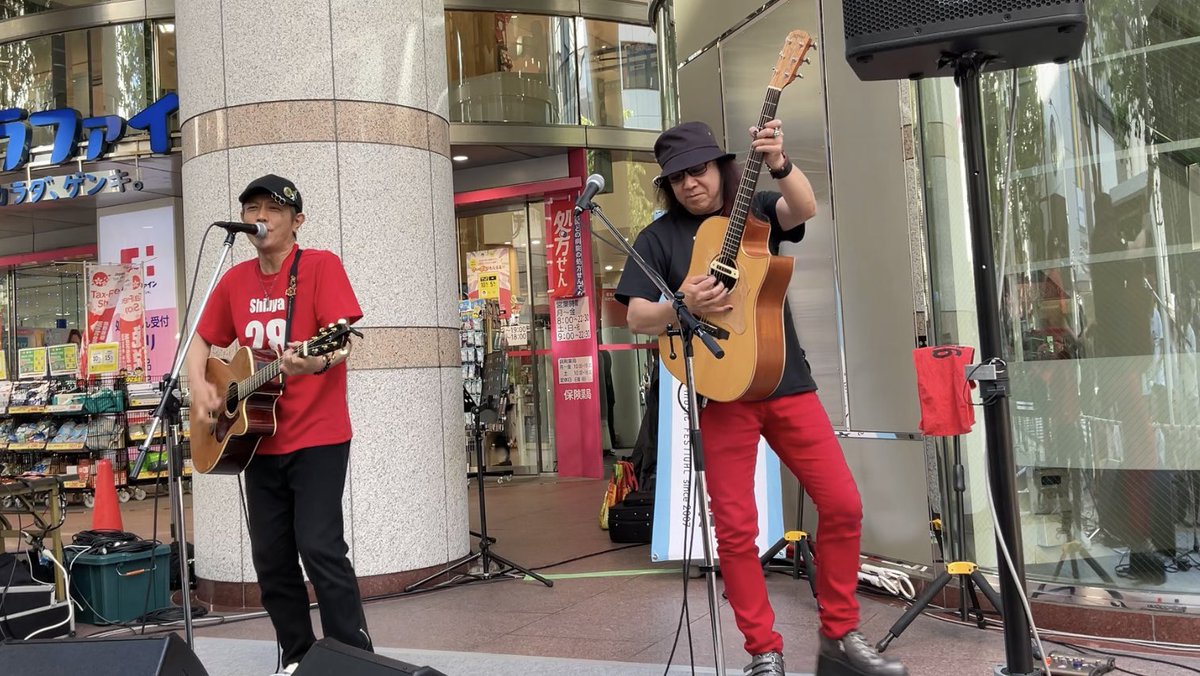 chageeath's tweet photo. 2026/5/9【栄ミナミ音楽祭】大津通り電気ビル前
〈奥村慎也〉
(リハ)案山子
(本番)なんでやねん／さよなら涙／コノホシ／TUBASA https://t.co/PJxQpFShSj
