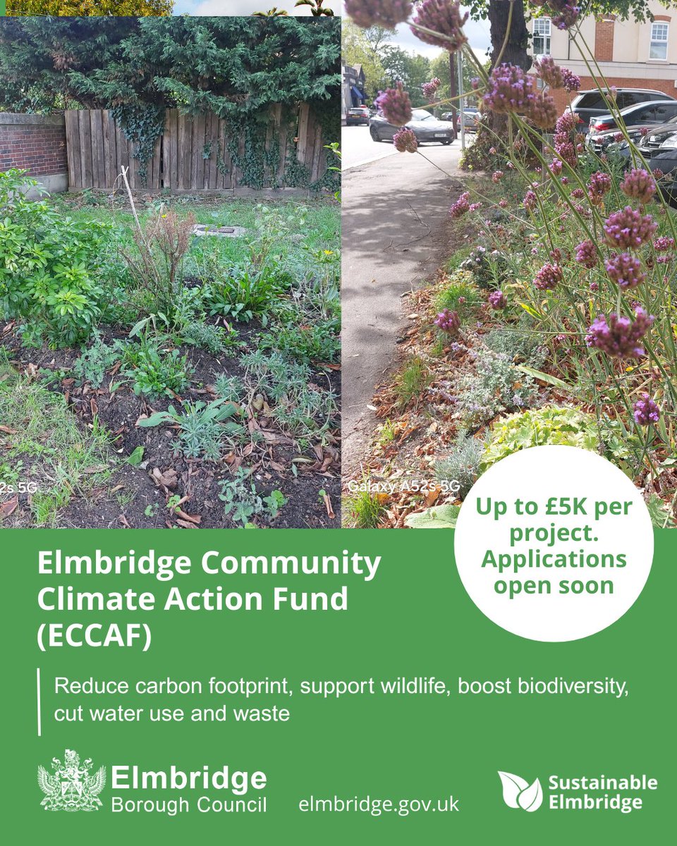 ElmbridgeBC's tweet photo. Got an idea to help your community go greener?  The Elmbridge Community Climate Action Fund  will open on 12 May, supporting local projects that help tackle climate change. 
Check out last year’s projects and apply https://t.co/GWe9Clop9B 
#ECCAF #SustainableElmbridge https://t.co/4qU3Tn2Glj