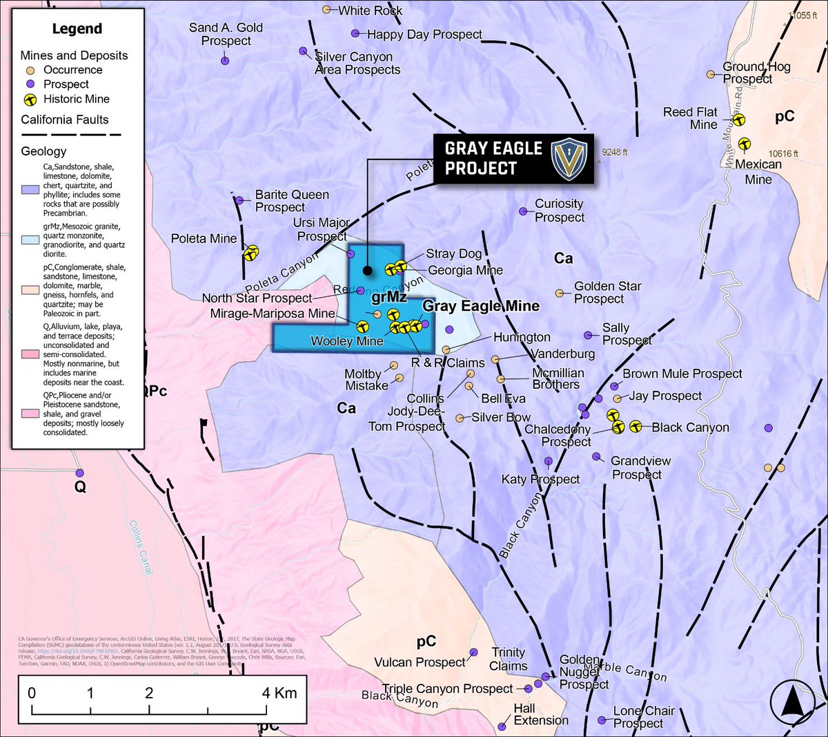 VaultStrategic's tweet photo. Vault Announces Acquisition Of U.S. Historical Mirage-Mariposa Tungsten Mine Within The Gray Eagle Project

🔹US Bureau of Mines (USBM) Historical resource to guide modern exploration and advancement
🔹Historical production 
🔹Located in Bishop Mining District 
🔹3,835 feet of underground workings

Quinn Field-Dyte, CEO of Vault Strategic Mining Corp.stated: “We are excited to add the historical Mirage-Mariposa Tungsten Mine, included within the Gray Eagle project to our US Historical mine portfolio, particularly given its combination of tungsten and precious metals in a historically identified skarn environment. With multiple mineralized zones and no modern drilling, we see a clear opportunity to apply modern exploration techniques to confirm, better define and potentially expand the system. The Company looks forward to engaging with potential exploration crews to get exploration underway at Mirage-Mariposa.”

Learn more about Vault Strategic’s historical mine and resource portfolio, read this entire announcement and subscribe for updates at https://t.co/ZxRCQcrDA3

$KNOX.V 🇨🇦 $KNXFF 🇺🇸 $M850 🇩🇪