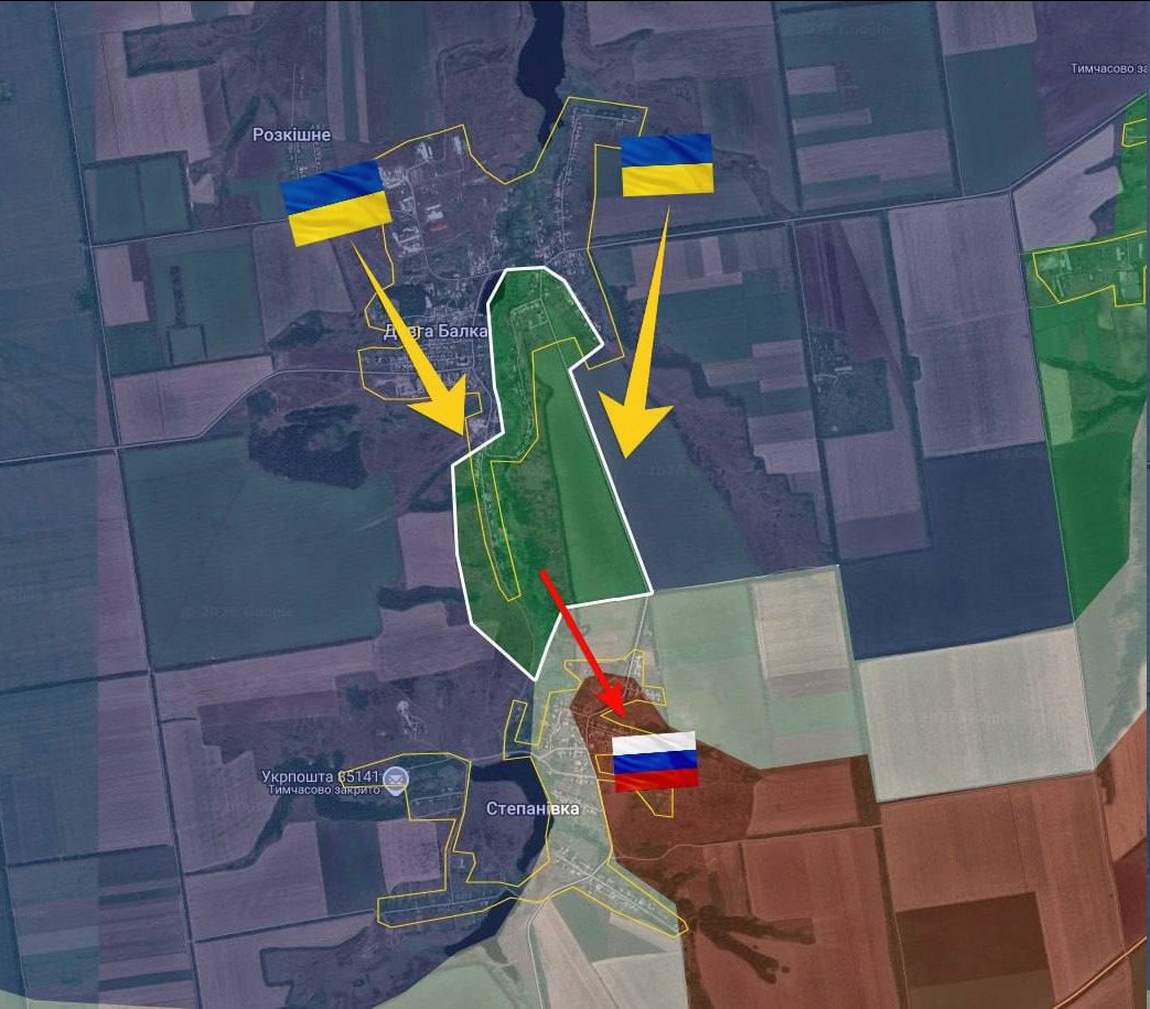 DakdaR22's tweet photo. Warriors report successful mission 🫡🙌

Ukrainian forces have fully recaptured the village of Dovha Balka, located west of Kostyantynivka in Donetsk region🇺🇦

Have a powerful day,  heroes 🫡 https://t.co/KQqcTgDwoP