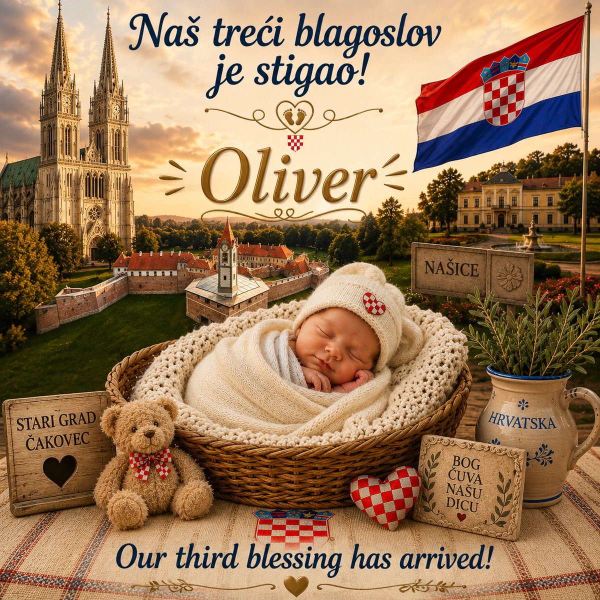 CroDcmusic's tweet photo. Novi blagoslov za Čulinoviće,  
9.svibnja 2026. 
stigao je Oliver 💙 https://t.co/WvnM8M22L4