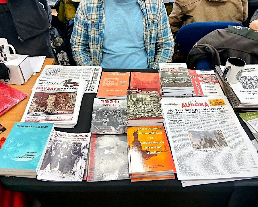 CWOUK's tweet photo. Today we are at the Edinburgh Anarchist Bookfair. This month, you can also expect us at the Teesside Radical Bookfair (23 May) and the Newcastle Ewan Brown Anarchist Bookfair (30 May). https://t.co/rFNvObtEGx