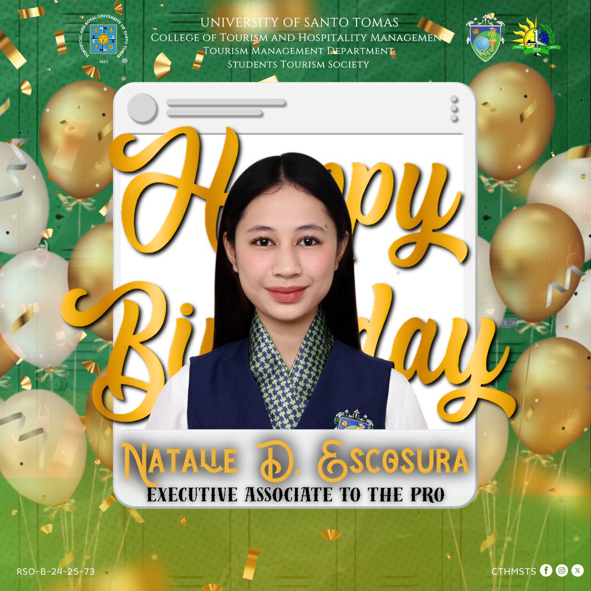 CTHMSTS's tweet photo. Happy Birthday to the Executive Associate to the Public Relations Officer — External! https://t.co/CzkUFdfHsq