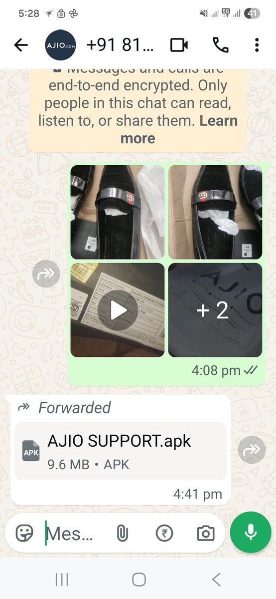 PradeepTiwar90's tweet photo. @AjioCares Dear @AJIOLife,
Why are scammers calling customers with AJIO order/refund details and asking them to install “AJIO Support.apk” apps for fake refunds through UPI?
This is a dangerous cyber fraud network misusing AJIO’s name. customer data is leaking or fraudsters #CyberCrime https://t.co/CHcwHux570