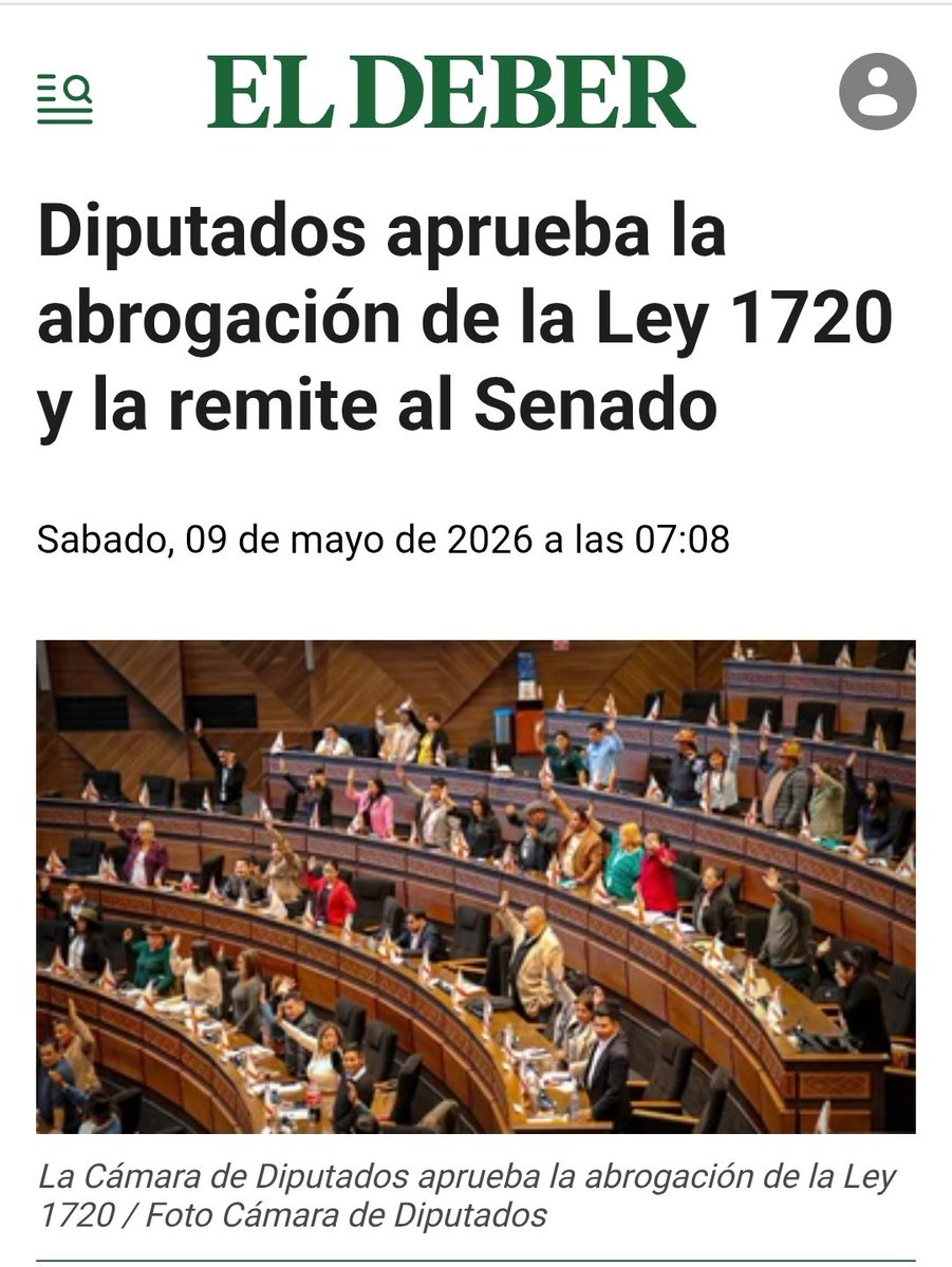 Bue....tras una sesión maratónica, con 56 votos a favor, la Cámara de Diputados aprobó la abrogación de la Ley 1720 de conversión voluntaria de pequeñas propiedades a medianas.
En resumen, estos parlamentarios no saben ni leen los proyectos de leyes que ellos mismos aprueban
