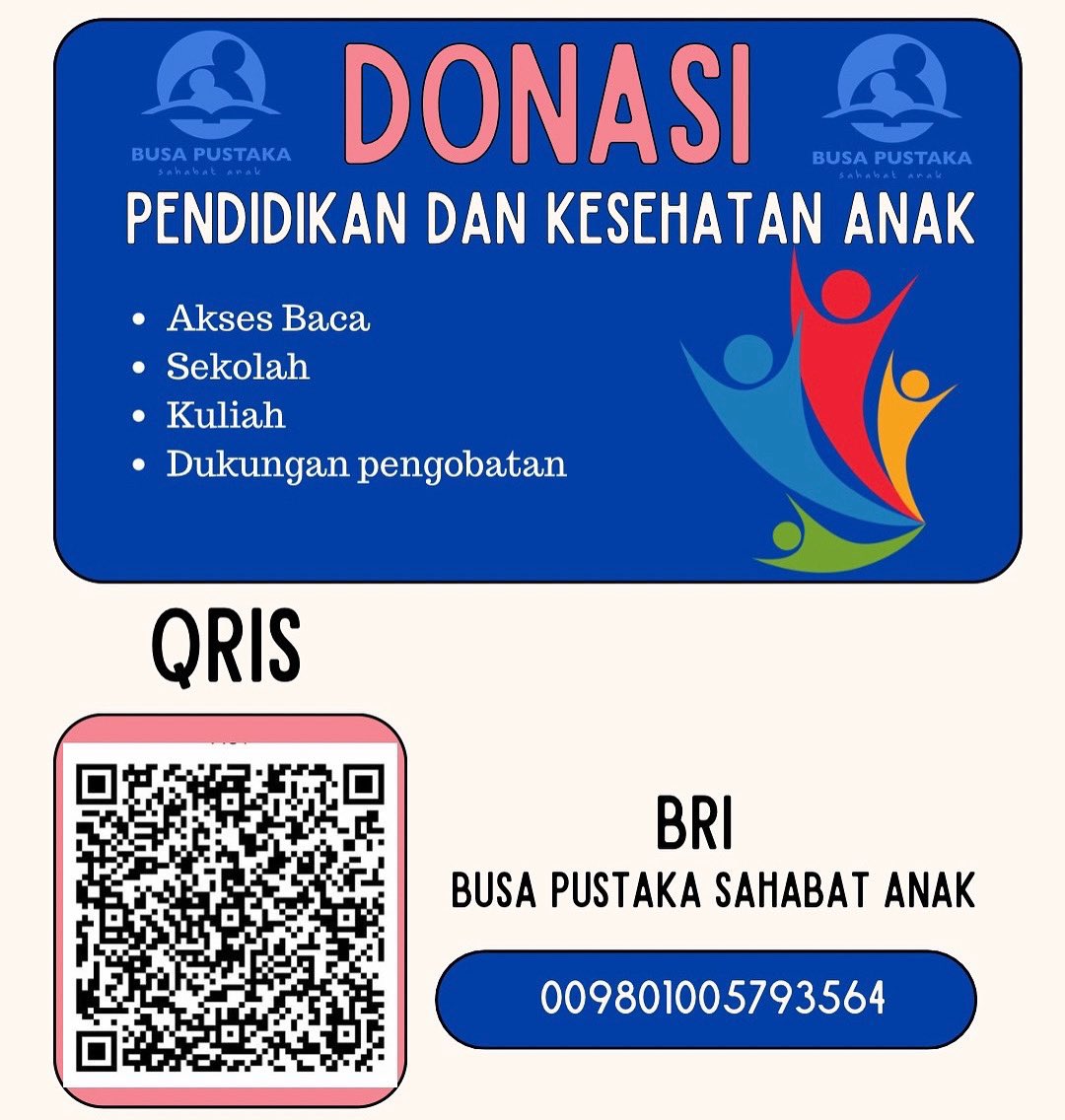 halo semua. saat ini ada kebutuhan urgent untuk anak-anak. izin bantu share juga ya 🙏