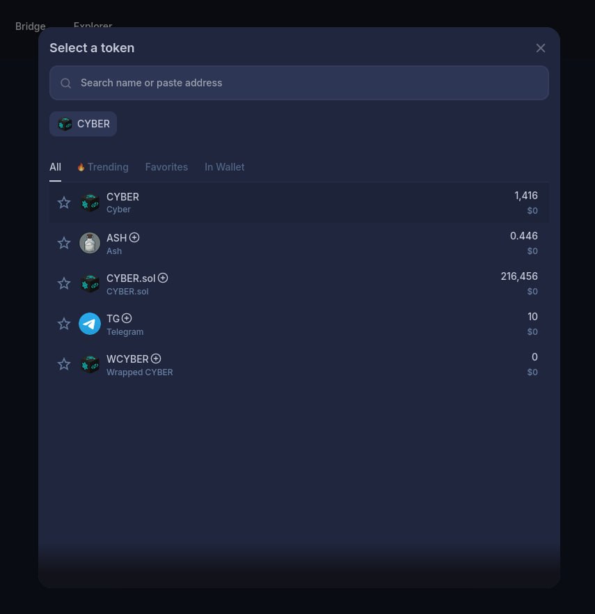 Liquidity added to swap.cyberia.church

$CYBER.sol / $CYBER
$ASH / $CYBER
$TG / $CYBER
The Cyberia economy is starting to connect together.
More infrastructure. More utility. More rituals.