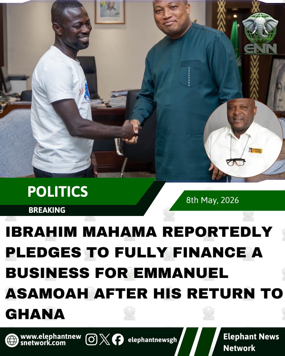 elephantnewsgh's tweet photo. 💼🇬🇭 IBRAHIM MAHAMA REPORTEDLY TO FULLY FUND A BUSINESS VENTURE FOR EMMANUEL ASAMOAH AFTER HIS RETURN TO GHANA, FOLLOWING A VIRAL VIDEO OF HIM INVOLVED IN A XENOPHOBIC INCIDENT IN SOUTH AFRICA 👏📉📸: HON. SAM OKUDZETO ABLAKWA #ENN https://t.co/qnlvTprChi