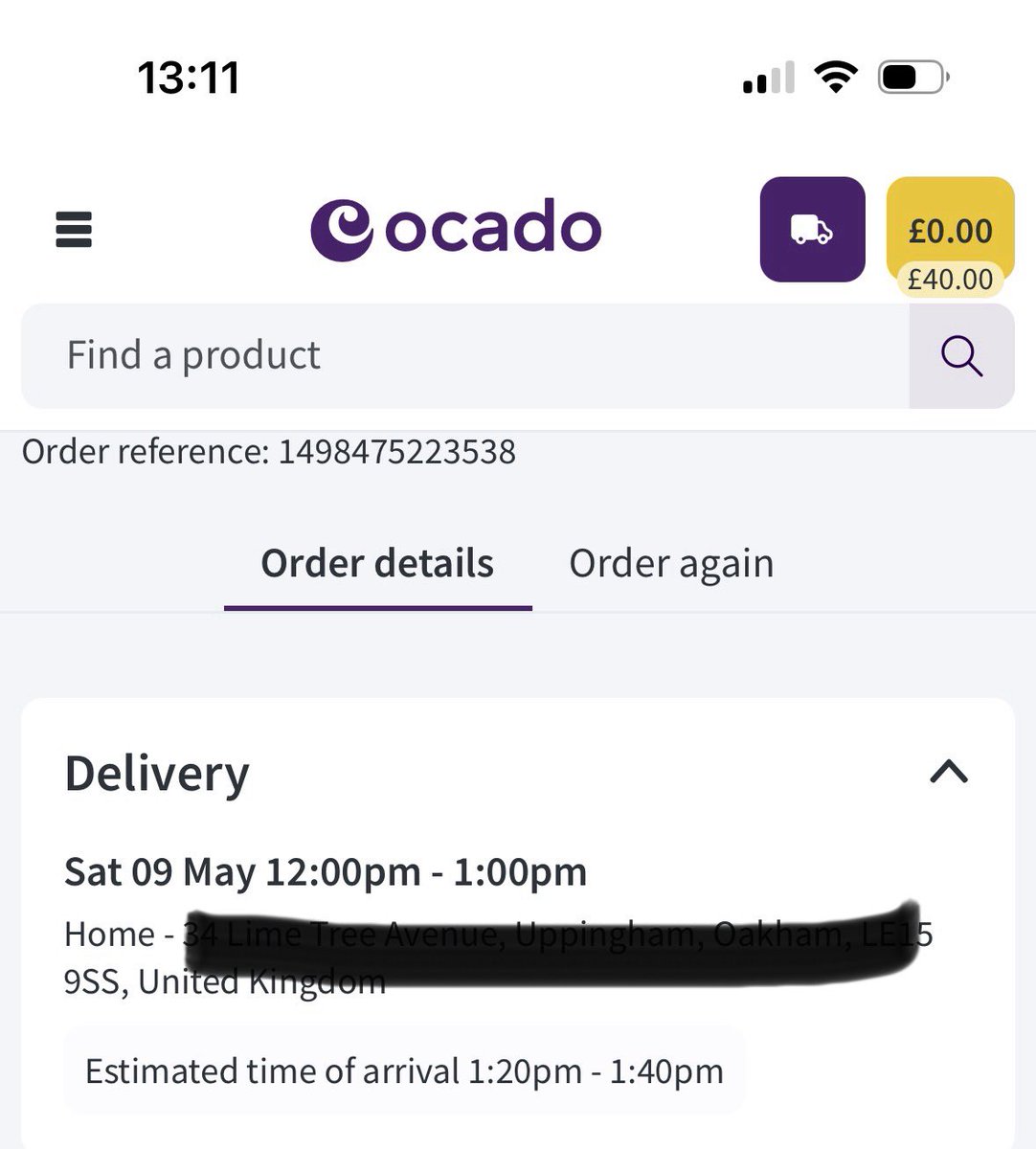 sianmryan's tweet photo. Hey @Ocado - since when has 1.20-1.40 been between 12-1pm?! Ruining my well planned day! https://t.co/oyZDElc3NU