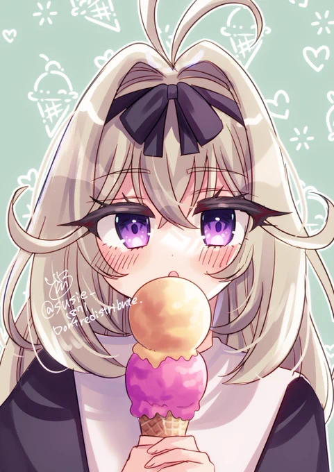 アイスクリームの日らしいので再掲るるかちゃん