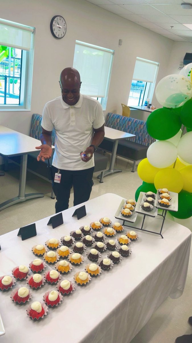 GPESpbc's tweet photo. To wrap up teacher appreciation week, it was Nothing “Bundt” the best for our Teachers!! Thanks Nothing Bundt Cakes! https://t.co/fv1XZIfHlE