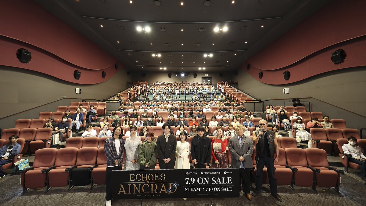 sao_gameinfo's tweet photo. ━━━━━━━━━━
『Echoes of Aincrad』
 スペシャルイベント
        全3部 終演
━━━━━━━━━━

ご来場いただいた皆様、ありがとうございました🎬
本日の感想は ＃SAOEoA ＃アンバタ  をつけてぜひポストしてください📝
※ネタバレはご遠慮ください。
皆様の感想をお待ちしております✨ https://t.co/HzVhBl9kl6