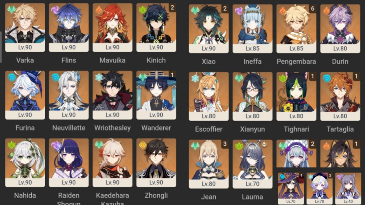 Paimonfess2's tweet photo. tehe! dari chara yang aku punya, mendingan aku gacha lohen atau nicole? endgame aku udh bisa full star, lebih butuh siapa ya? https://t.co/1bG77crvbz